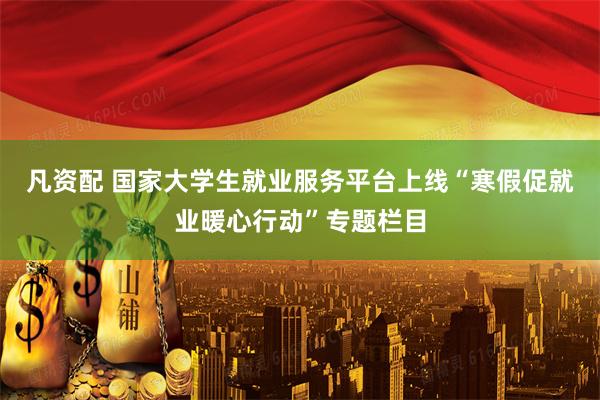 凡资配 国家大学生就业服务平台上线“寒假促就业暖心行动”专题栏目